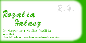 rozalia halasz business card
