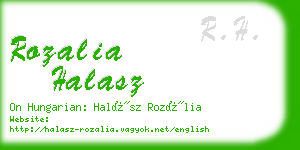 rozalia halasz business card